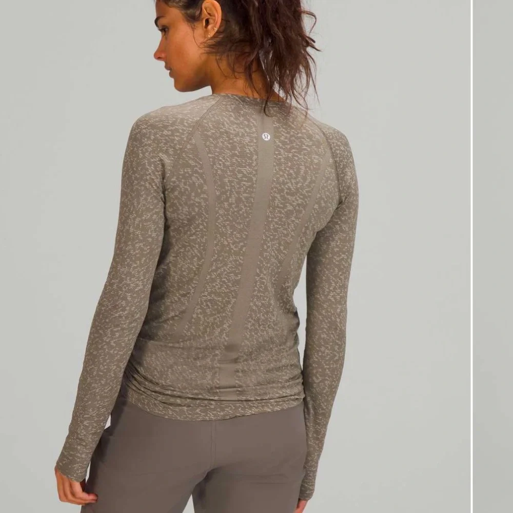 Lululemon Swiftly Tech LS Shirt 2.0 Distorted Static Rover White Opal - 4